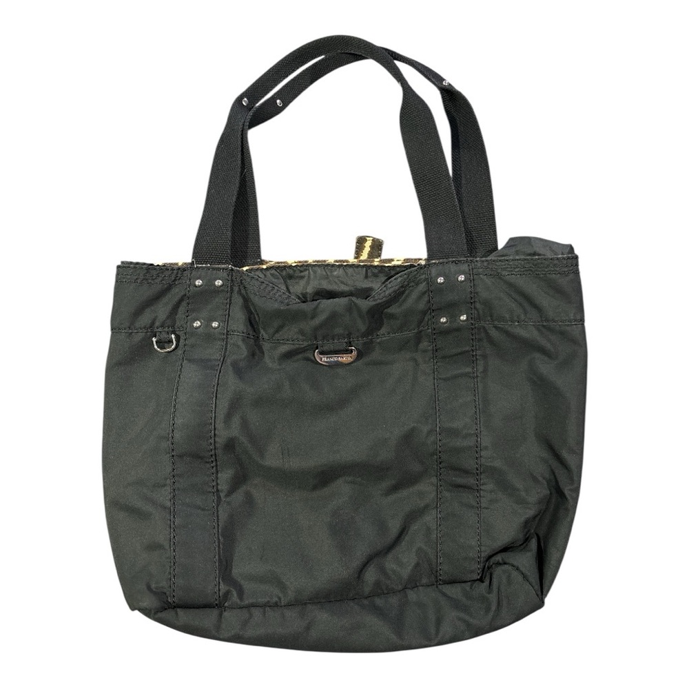 Franco Sarto Women’s Black Nylon Reversible Tote Bag